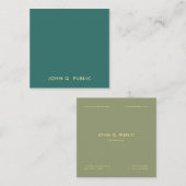 Carte De Visite Carré Moderne Elegant Luxe Finition Silk Professionnel (Devant / Derrière)