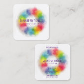 Carte De Visite Carré Moderne Élégant Modèle Professionnel Luxueux (Devant / Derrière)