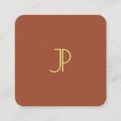 Carte De Visite Carré Moderne Elegant Monogram Modèle Carré luxueux (Devant)