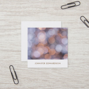 Carte De Visite Carré Moderne élégant or bleu motif professionnel