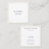 Carte De Visite Carré Moderne Elegant Simple Entreprise Modèle (Devant / Derrière)
