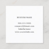 Carte De Visite Carré Moderne Elegant Texture Grey Consultant (Dos)