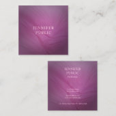 Carte De Visite Carré Moderne Élégant violet simple Modèle professionnel (Devant / Derrière)