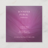 Carte De Visite Carré Moderne Élégant violet simple Modèle professionnel (Dos)