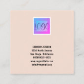 Carte de visite Carré moderne en ivoire beige (Dos)