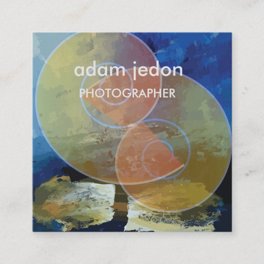 Carte de visite Carré moderne et design (Devant)