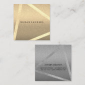 Carte De Visite Carré Moderne et glamour (Devant / Derrière)