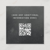 Carte De Visite Carré Moderne et tendance Gray Night Sky Cosmic Space Ga (Dos)