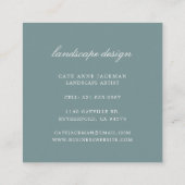 Carte De Visite Carré Moderne Eucalyptus Vert Élégant Rustique (Dos)