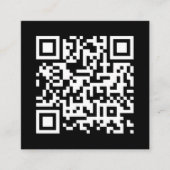Carte De Visite Carré Moderne Gras Code QR Simple Style (Devant)