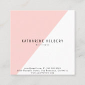 Carte de visite Carré moderne Lemon Rose (Dos)