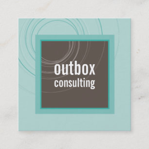 Carte De Visite Carré MODERNE LOGO Smart carré icône monogramme brun men