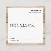 Carte De Visite Carré Moderne Luxe Bois Propre Disposition Référence (Devant)