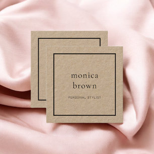 Carte De Visite Carré   moderne minimaliste chic papier d'emballage