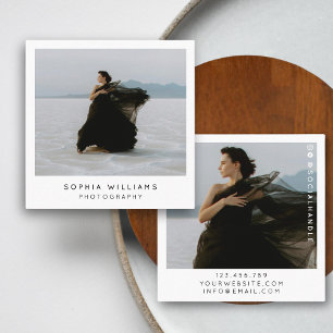 Carte De Visite Carré Moderne minimaliste Professional 2 photo