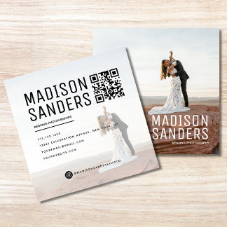 Carte De Visite Carré Moderne minimaliste simple photo professionnelle