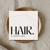 Carte De Visite Carré Moderne Pale Pastel Beige Abstrait Salon des Cheve