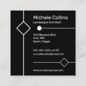 Carte de visite Carré moderne pour élégance profes (Dos)