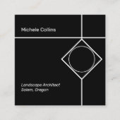 Carte de visite Carré moderne pour élégance profes (Devant)