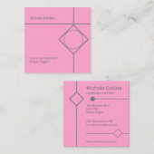 Carte de visite Carré moderne pour élégance profes (Devant / Derrière)