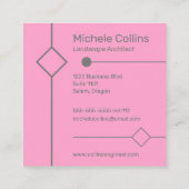 Carte de visite Carré moderne pour élégance profes (Dos)