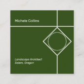 Carte de visite Carré moderne pour élégance profes (Devant)