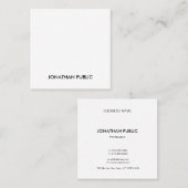 Carte De Visite Carré Moderne Professionnel Créatif Modèle élégant Luxe (Devant / Derrière)