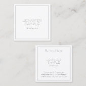 Carte De Visite Carré Moderne professionnel élégant Modèle tendance (Devant / Derrière)