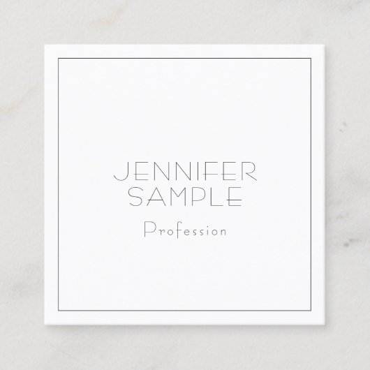 Carte De Visite Carré Moderne professionnel élégant Modèle tendance (Devant)