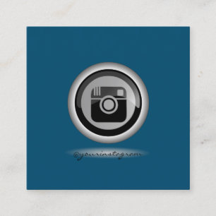 Carte De Visite Carré Moderne Professionnel, Média Sociaux Instagram Sar