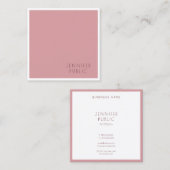 Carte De Visite Carré Moderne Professionnel Simple Design Modèle (Devant / Derrière)