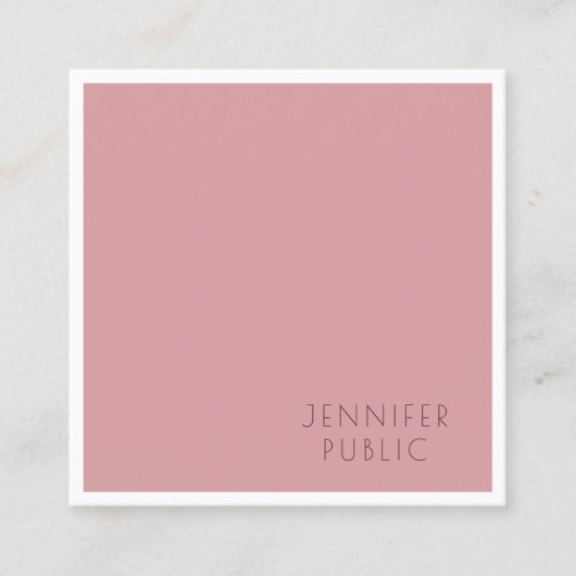 Carte De Visite Carré Moderne Professionnel Simple Design Modèle (Devant)