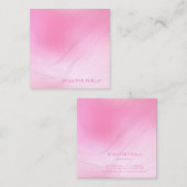 Carte De Visite Carré Moderne rose blanc Modèle élégant professionnel (Devant / Derrière)