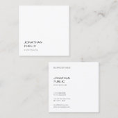 Carte De Visite Carré Moderne Simple Design Modèle Élégant Professionnel (Devant / Derrière)