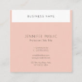 Carte De Visite Carré Moderne Simple Design Modèle Professionnel Design  (Dos)