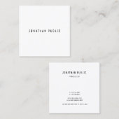 Carte De Visite Carré Moderne Simple élégant Modèle professionnel tendan (Devant / Derrière)