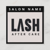 Carte De Visite Carré Moderne Simple Eyelash Extensions Lash Aftercare (Devant)