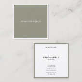 Carte De Visite Carré Moderne simple Modèle élégant professionnel luxe (Devant / Derrière)