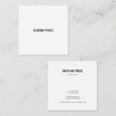 Carte De Visite Carré Moderne Simple Modèle Professionnel Élégant Luxe (Devant / Derrière)