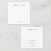 Carte De Visite Carré Moderne simple Modèle professionnel tendance (Devant / Derrière)