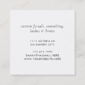 Carte De Visite Carré Moderne simple Papillon rose violet Whimsical (Dos)