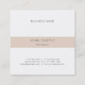 Carte De Visite Carré Moderne Simple Professionnel Élégant Monogramme (Dos)