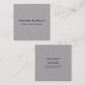 Carte De Visite Carré Moderne tendance Elegant Premium Grey Manager (Devant / Derrière)