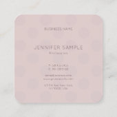 Carte De Visite Carré Moderne tendance Élégant Simple Modèle professionn (Dos)