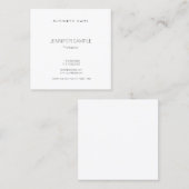 Carte De Visite Carré Moderne tendance élégante Modèle de luxe Belle (Devant / Derrière)