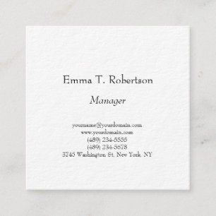 Carte De Visite Carré Moderne tendance simple minimaliste simple carré é