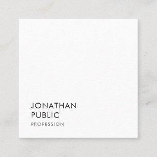 Carte De Visite Carré Moderne tendance Simple Modèle Élégant Professionn