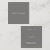 Carte De Visite Carré Moderne tendance Simple Professionnel Modèle de lu (Devant / Derrière)