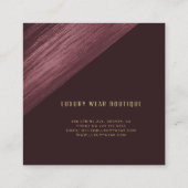 Carte De Visite Carré Moderne unique abstrait et élégant directeur de bo (Dos)