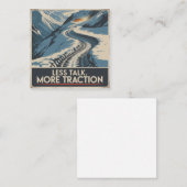 Carte De Visite Carré Moins parler. Plus de traction (Devant / Derrière)
